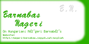 barnabas mageri business card